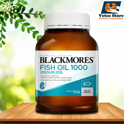 Dầu Cá Blackmores 1000mg Không Mùi (Hộp 400 Viên)