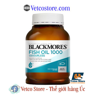 Blackmores Dầu cá KHÔNG MÙI Mẫu mới 400 viên 2