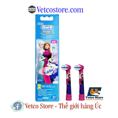 Đầu bàn chải bé gái vỉ 2 cái 1