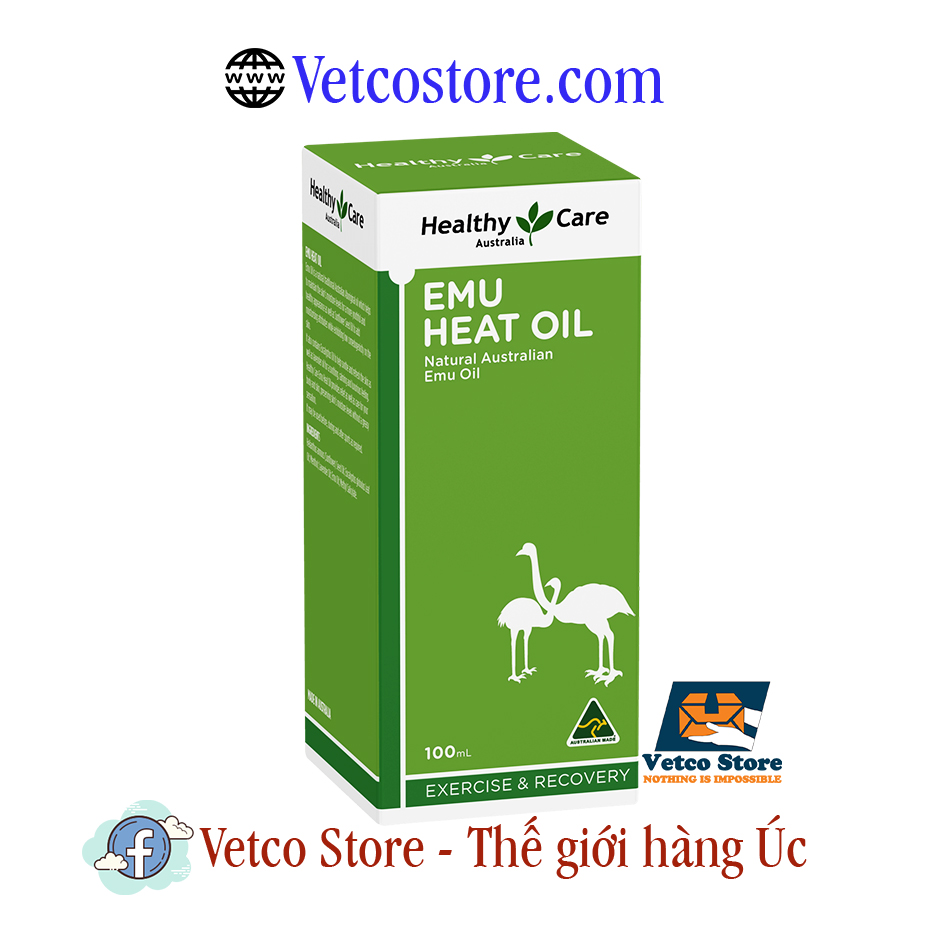 Dầu đà điểu Healthy Care Emu Heat Oil 100ml Mẫu mới 2