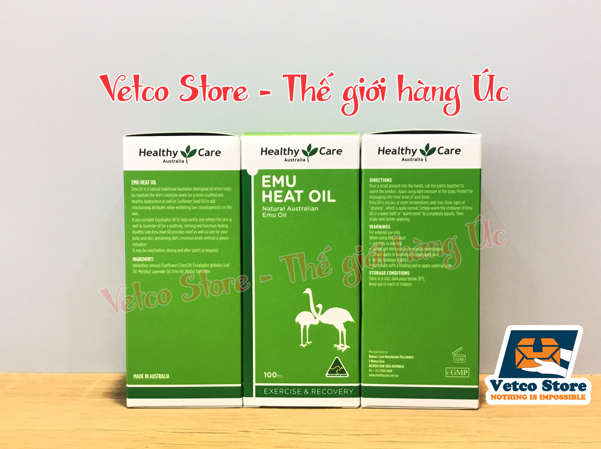 Dầu đà điểu Healthy Care Emu Heat Oil 100ml Mẫu mới 4