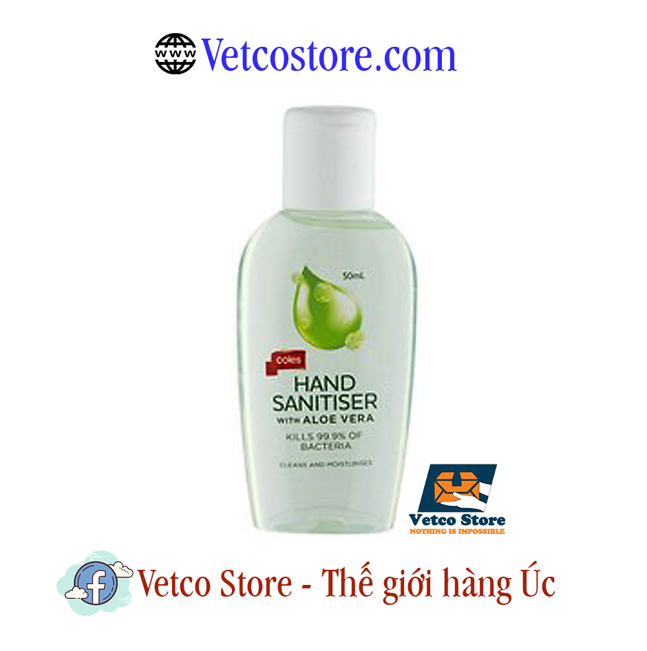 Gel rửa tay nha đam Coles 50ml 1