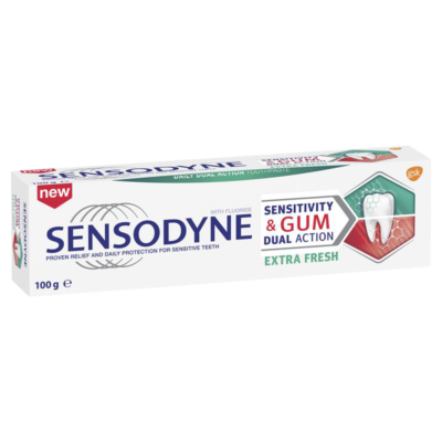 Kem đánh răng Sensodyne Sensitivity and Gum dual action Extra Fresh 100g 2