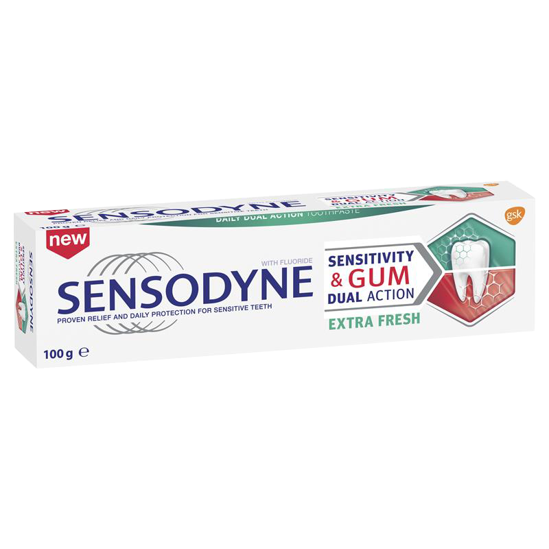 Kem đánh răng Sensodyne Sensitivity and Gum dual action Extra Fresh 100g 2