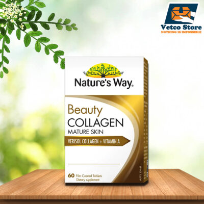 Viên Uống Collagen Dành Cho Da Lão Hóa Natures Way Beauty Collagen Mature Skin 60 Viên (Hộp)