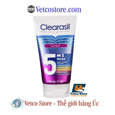 Sữa Rửa Mặt CLEARASIL 5 trong 1 150mL 2
