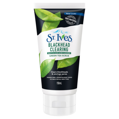 Sữa rửa mặt tẩy tế bào chết ST Ives Blackhead Clearing trà xanh 150ml