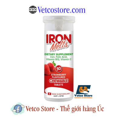 Viên nhai bổ sung Sắt và Vitamin vị Dâu 50v 1