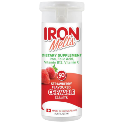 Viên nhai bổ sung Sắt và Vitamin vị Dâu 50v 1