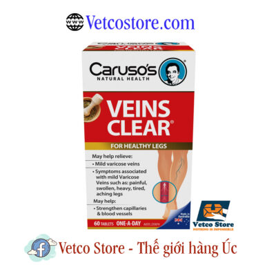 Viên uống hỗ trợ bệnh suy giãn tĩnh mạch Carusos Veins Clear 60 viên 1