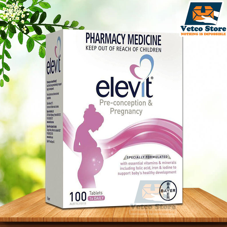 Elevit Chính Hãng Úc – Vitamin Bà Bầu (Hộp 100 Viên)
