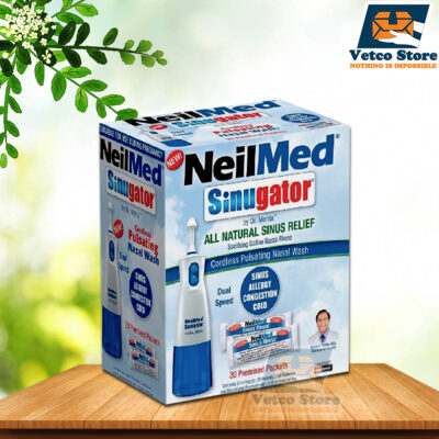 Máy rửa mũi NeilMed cho người lớn chạy bằng pin + 30 gói muối