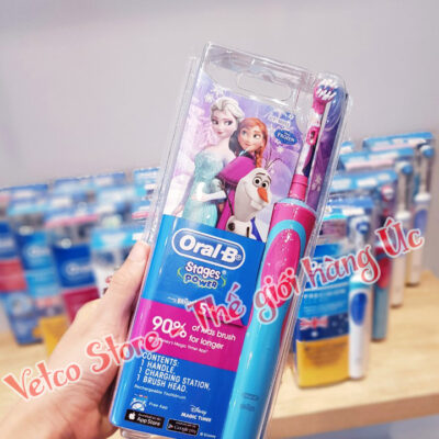 Bàn chải đánh răng đánh răng Oral b đầu Bé Gái 3