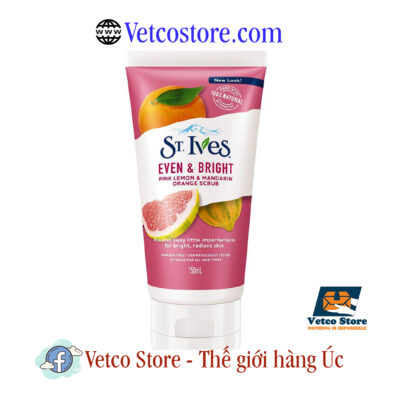 Sữa rửa mặt tẩy tế bào chết ST Ives Pink Lemon and Mandarin orange scrub 1