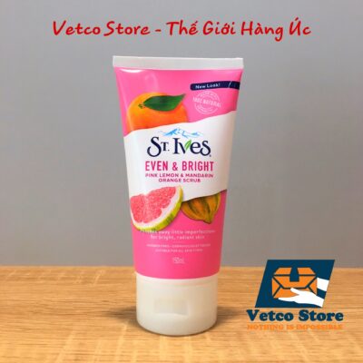 Sữa rửa mặt tẩy tế bào chết ST Ives Pink Lemon and Mandarin orange scrub 2