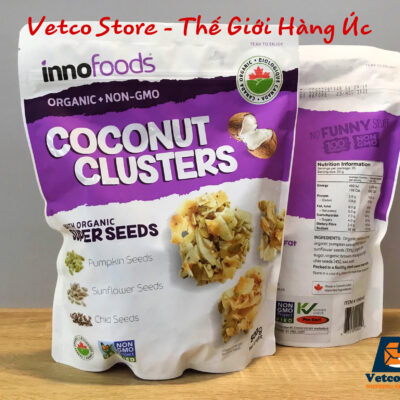 Bánh dừa phủ các loại hạt hữu cơ Innofoods 500g 2