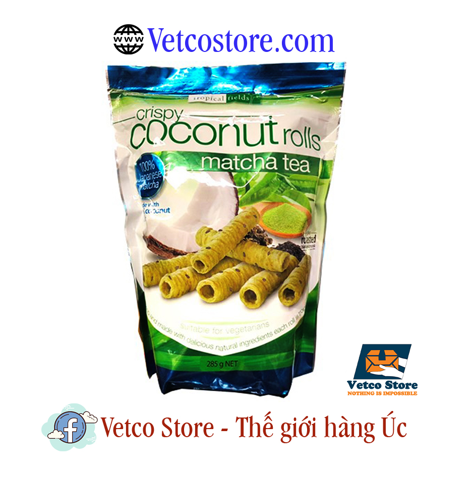 Bánh ống Crispy vị sữa dừa trà xanh 285gr 1