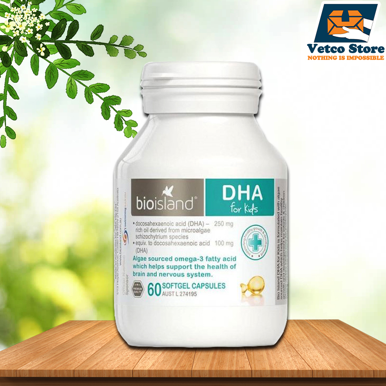 Bioisland DHA For Kids 60 viên - Dầu cá giúp bé thông minh hơn
