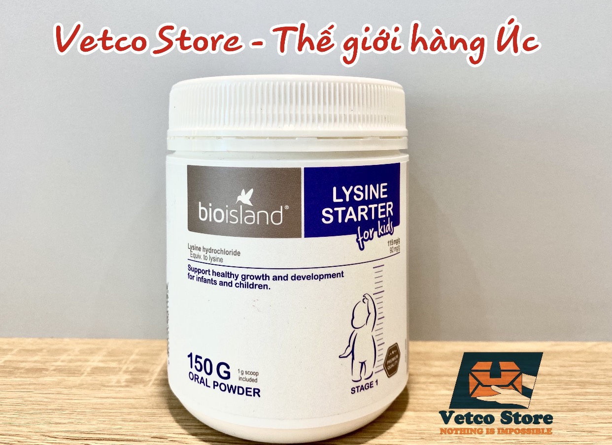 BioIsland Lysine Starter For Kids Dạng Bột Của Úc 150g