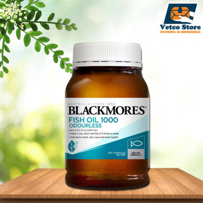 Dầu Cá Blackmores 1000mg Không Mùi (Hộp 200 Viên)