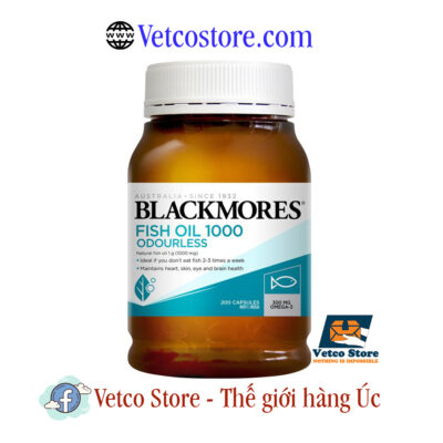 Blackmores Dầu cá KHÔNG mùi 200 viên Mẫu mới 1
