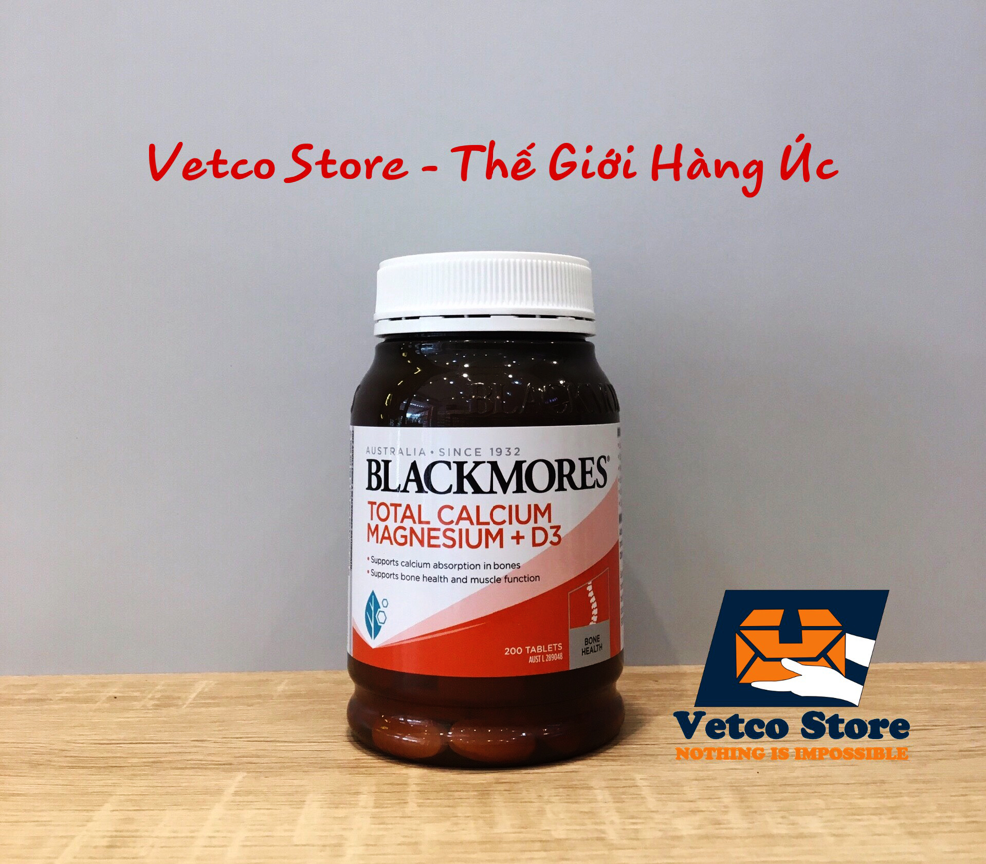 Blackmores Total Calcium Magnesium Vitamin D3 200 vien Mau moi 2
