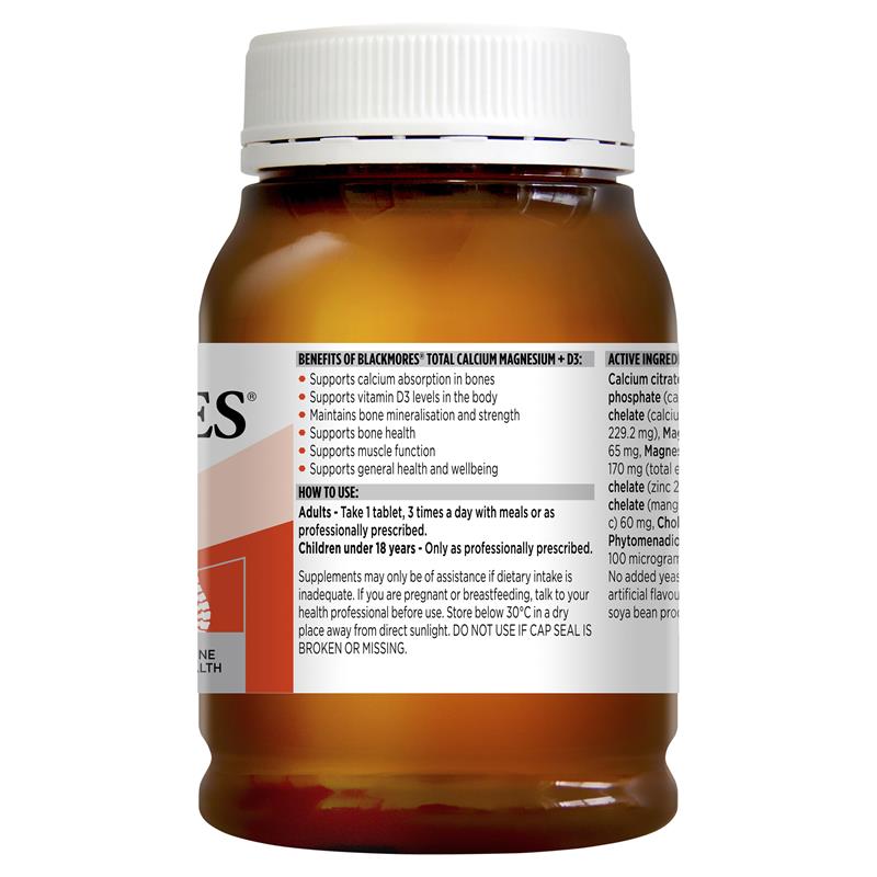 Blackmores Total Calcium Magnesium Vitamin D3 200 vien Mau moi 4