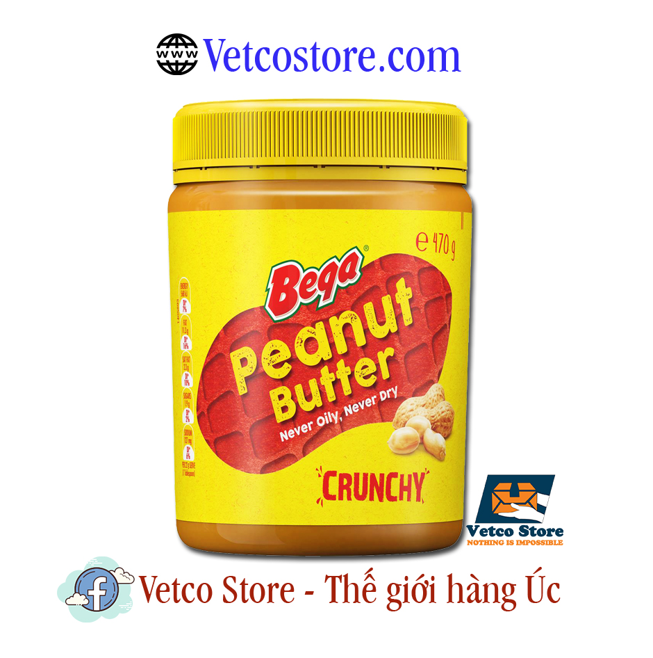 Bơ đậu phộng Bega Crunchy 470g 1