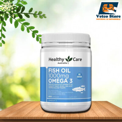 Dầu cá Omega 3 1000mg Healthy Care 400 viên Của Úc