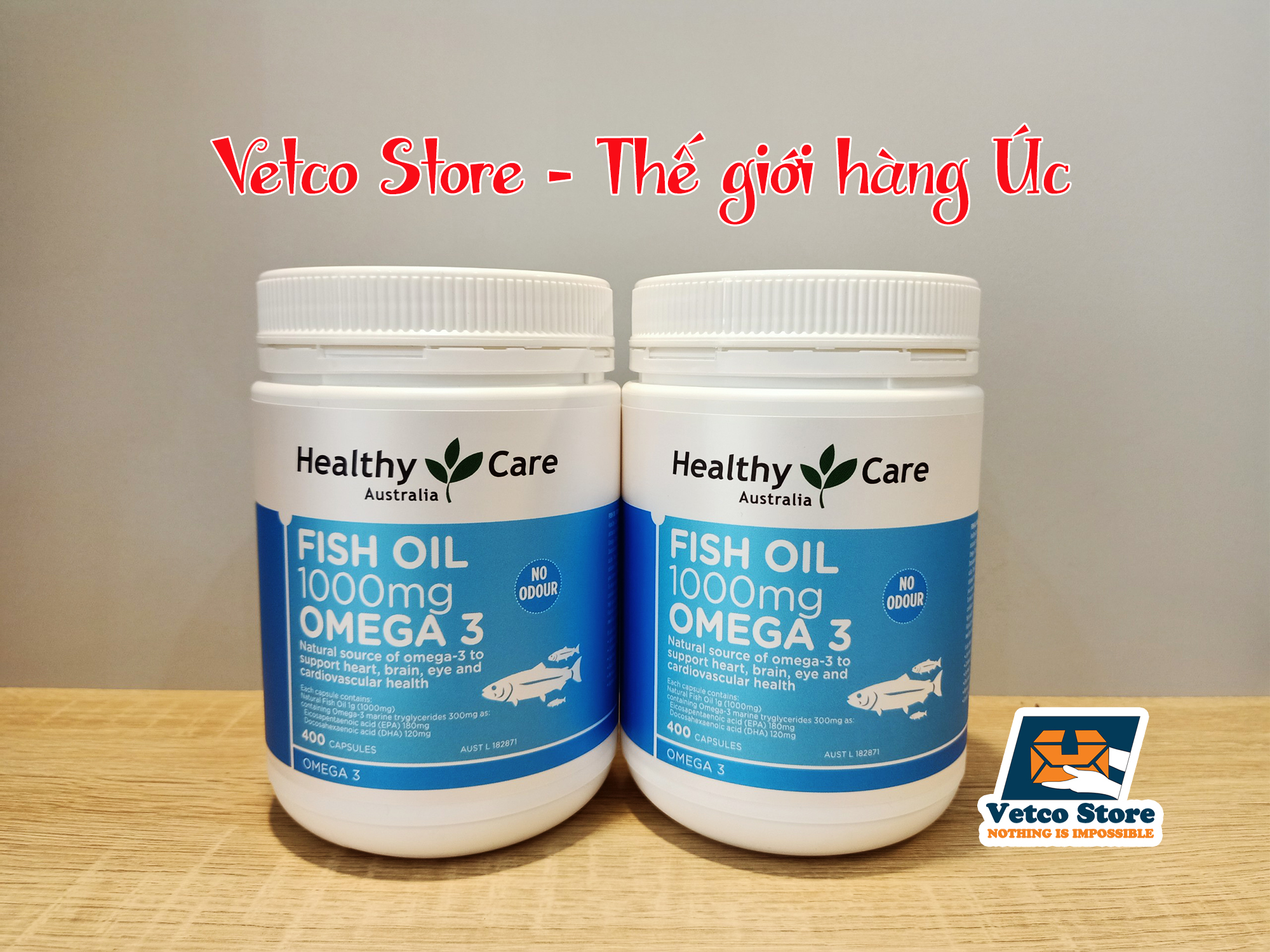 Dầu cá Omega 3 100mg Healthy Care 400 viên Mẫu mới 3