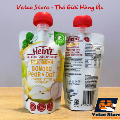 Hoa quả nghiền Heinz 8 tháng Chuối Lê Yến mạch sữa chua Hy lạp 2