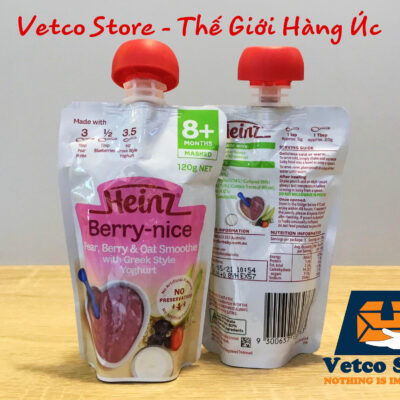Hoa quả nghiền Heinz 8 tháng vị Lê Berry yến mạch và sữa chua Hy Lạp 2