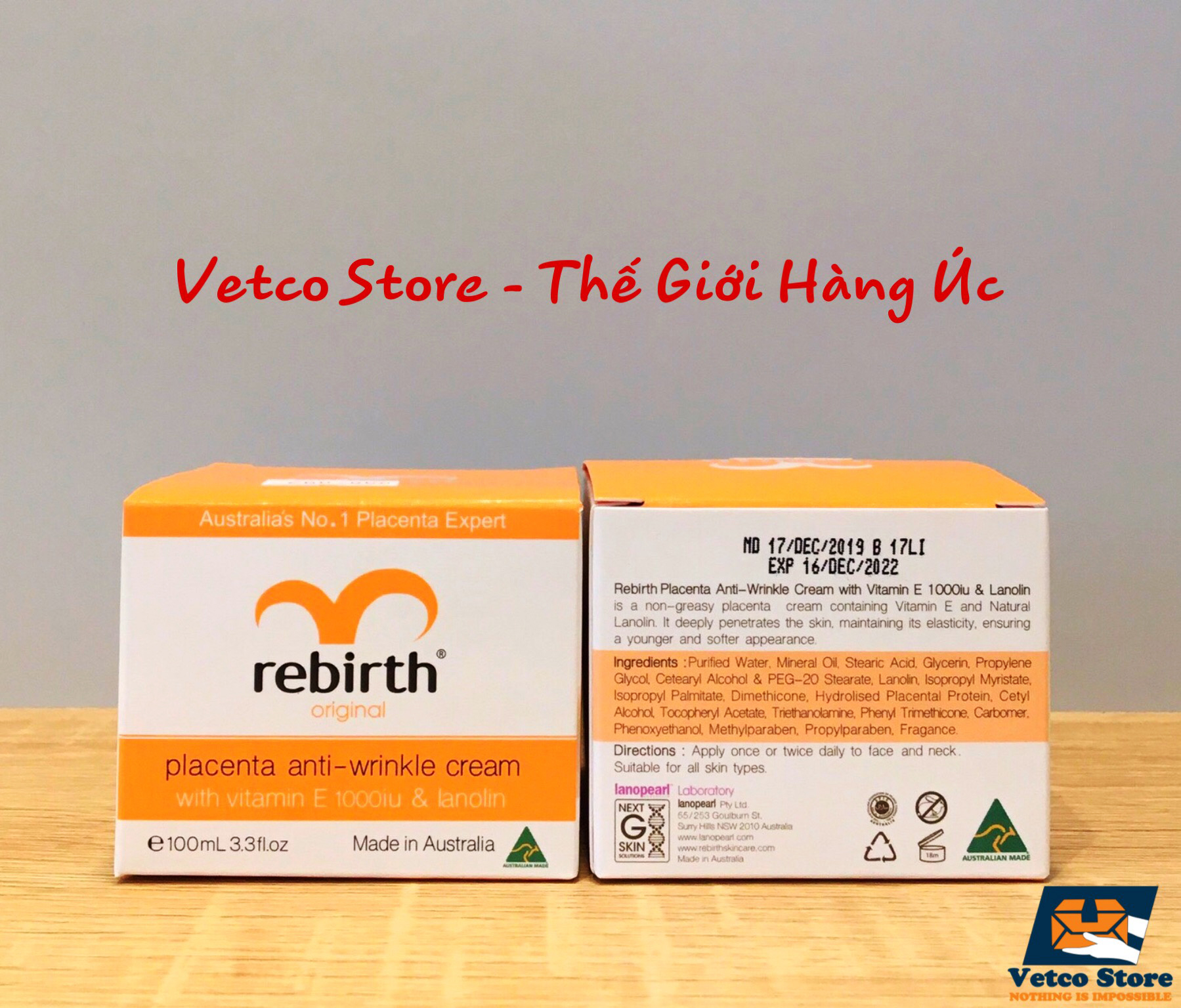 Kem dưỡng ẩm trị nám nhau thai cừu Rebirth 100ml 2