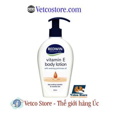 Kem dưỡng da vitamin E body lotion Redwin 400mL 1