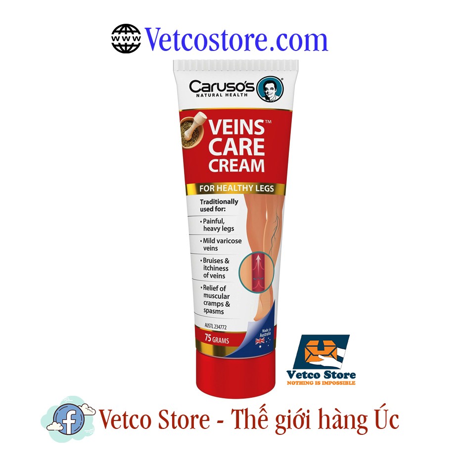 Kem tri gian tinh mach Caruso 75g 1