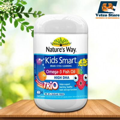 Kẹo Kids Smart bổ sung Omega 3, dầu cá, DHA H/60v