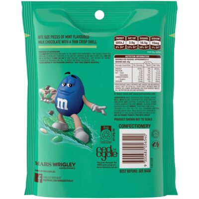 Kẹo MnM Mint vị bạc hà 160g 2