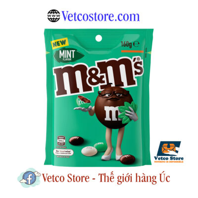 Kẹo MnM Mint vị bạc hà 160g 3