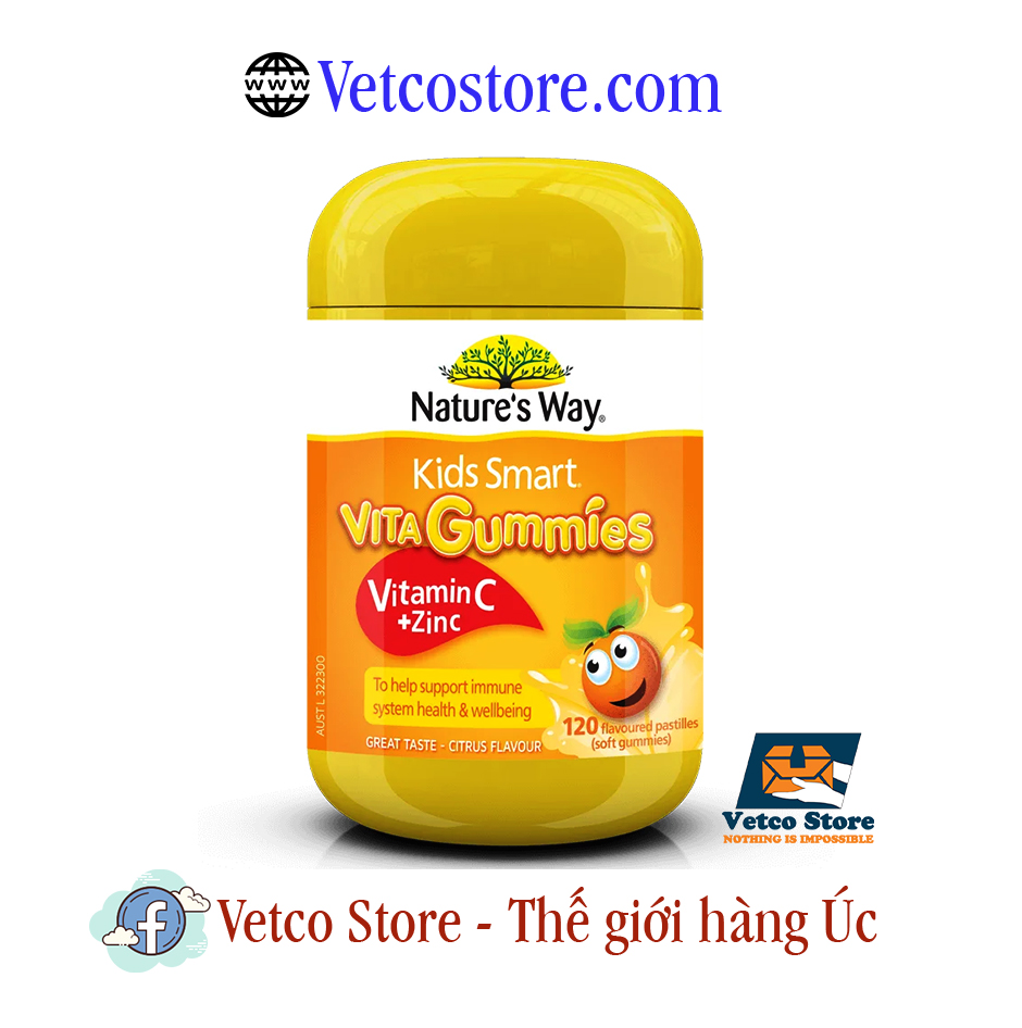 Keo kids smart Vita gummies vitamin c zinc 120 vien 1
