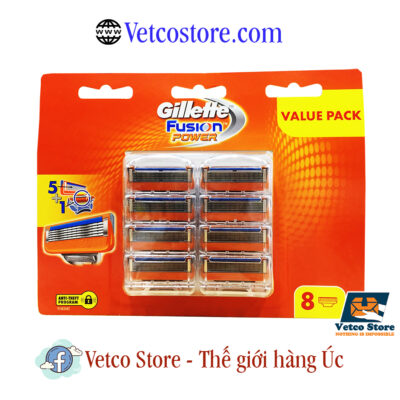 Lưỡi dao cạo râu Gillette Fusion Power Vỉ 8 lưỡi 1
