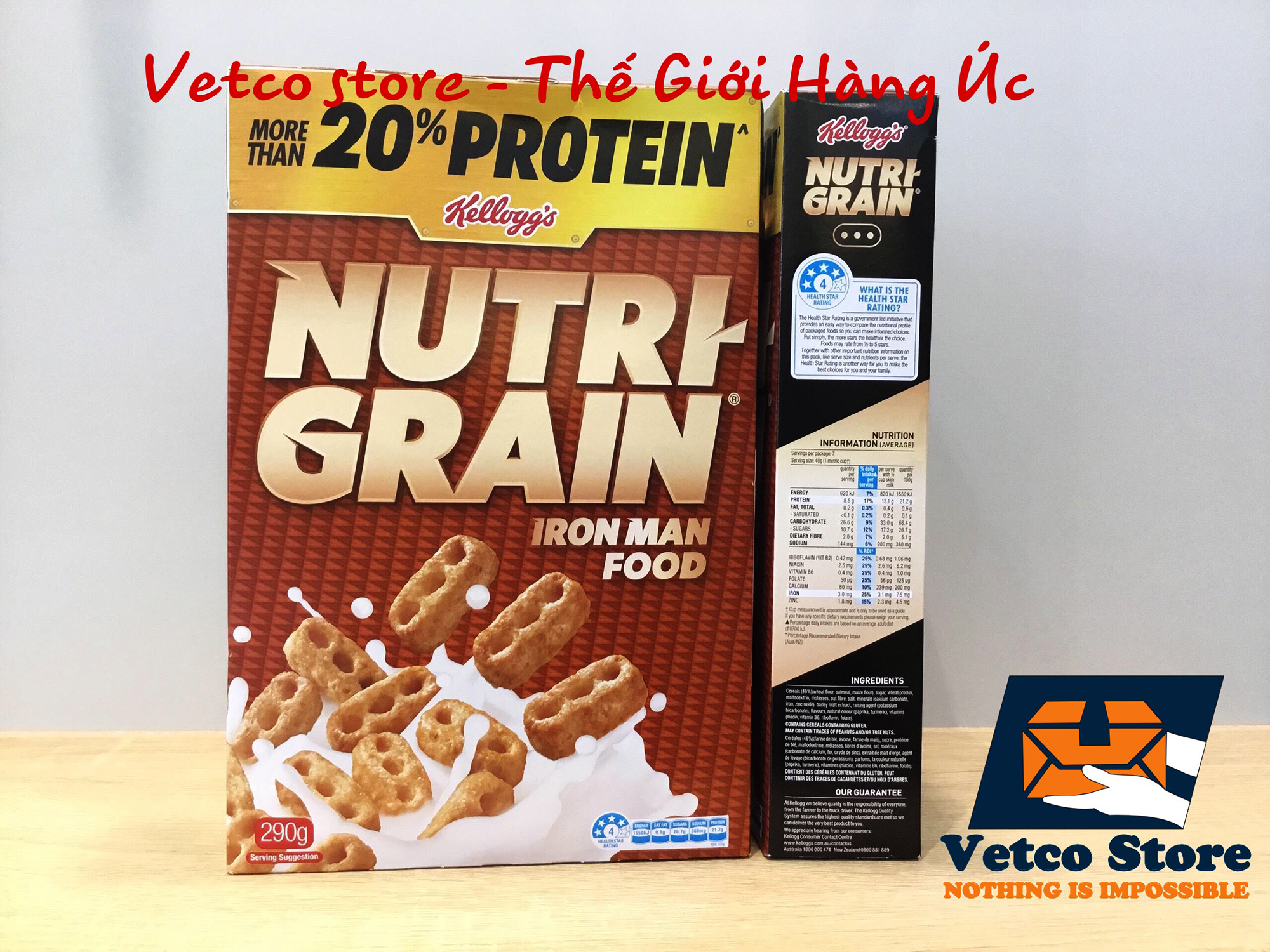 Ngũ cốc Kellogg Nutri grain 290g 2
