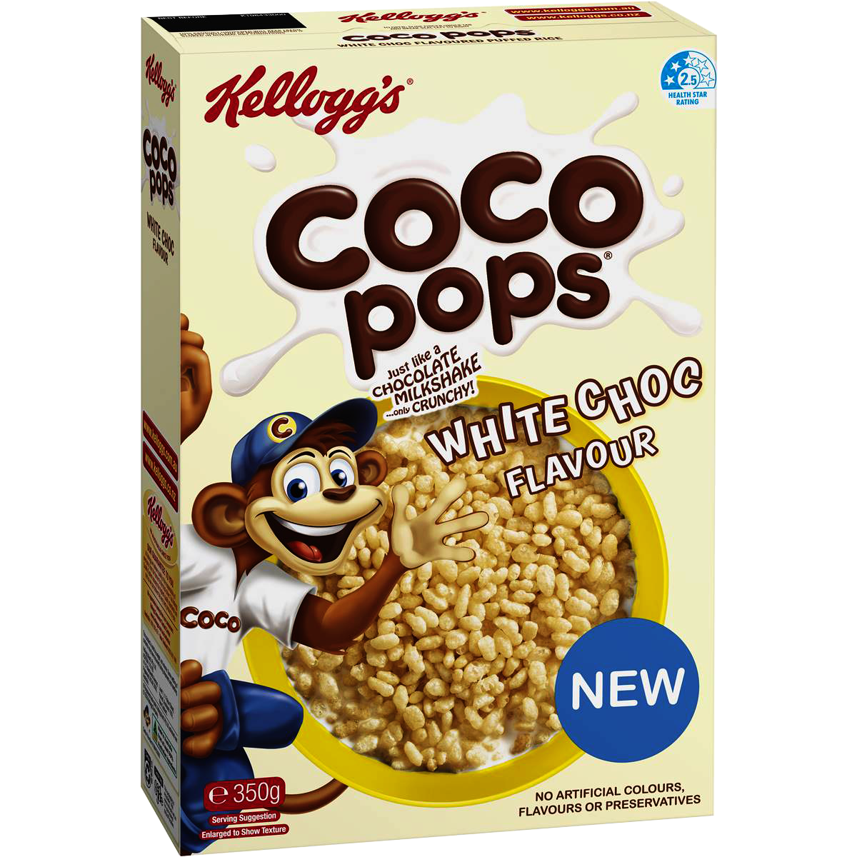Ngũ cốc Kelloggs Coco Pops White Chocolate Flavour 350g 1