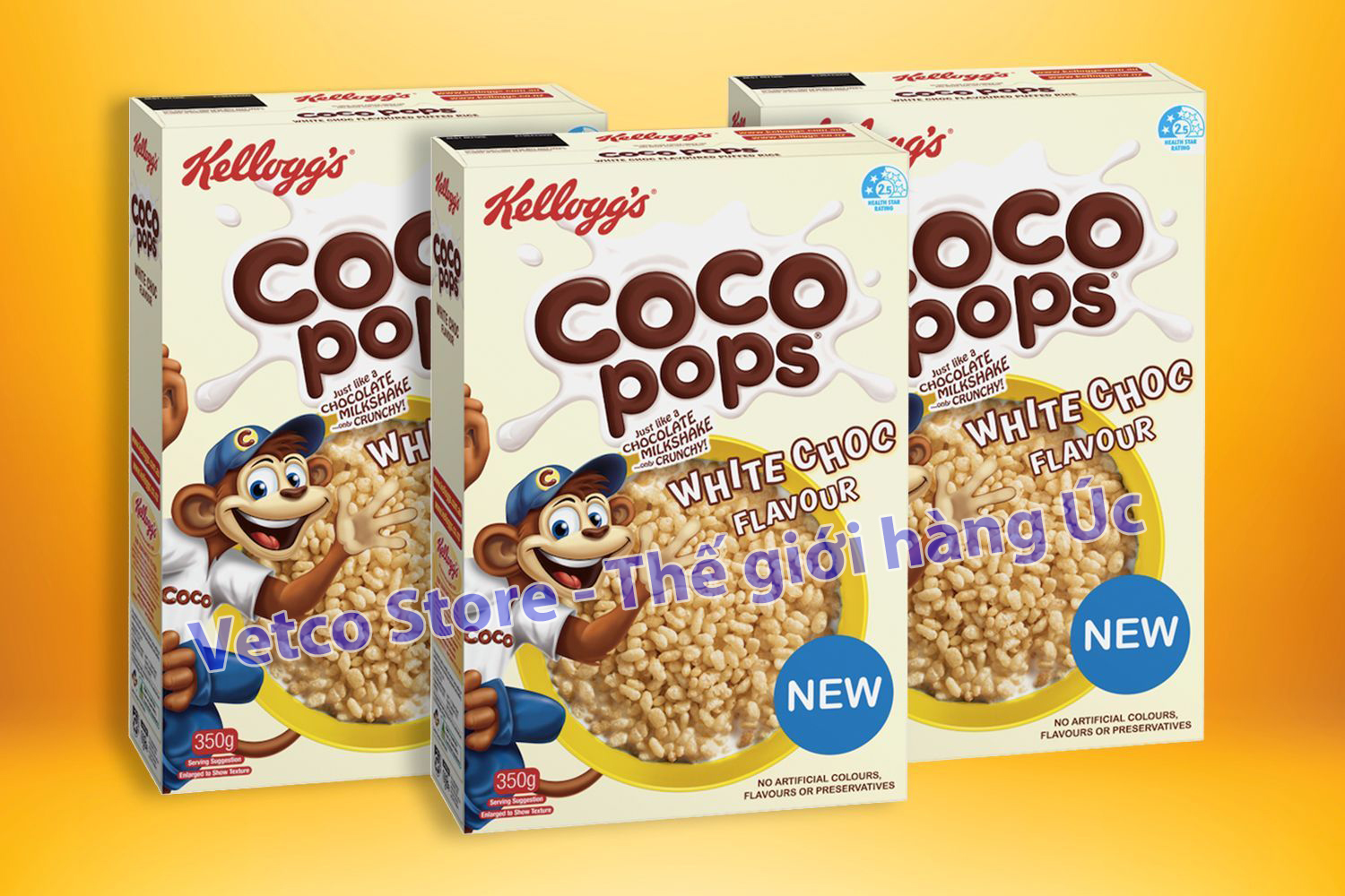 Ngũ cốc Kelloggs Coco Pops White Chocolate Flavour 350g 5