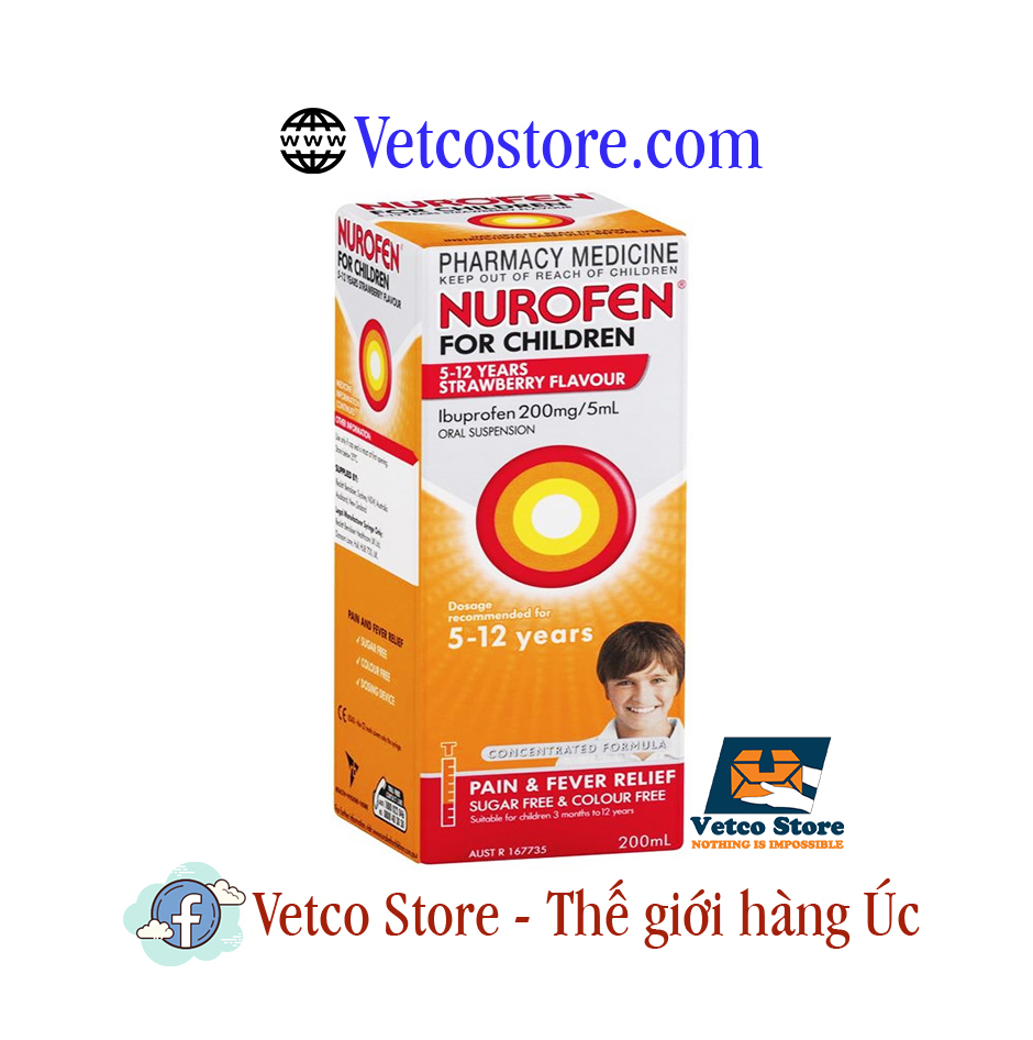 Nurofen 5 đến 12 tuổi vị dâu 2