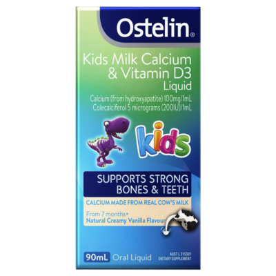 Ostelin Kids Milk Calcium and Vitamin D3 Liquid 90ml 1