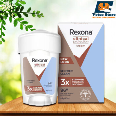 Sáp Khử Mùi Rexona Clinical Protection Cream Shower Clean 48g/45ml