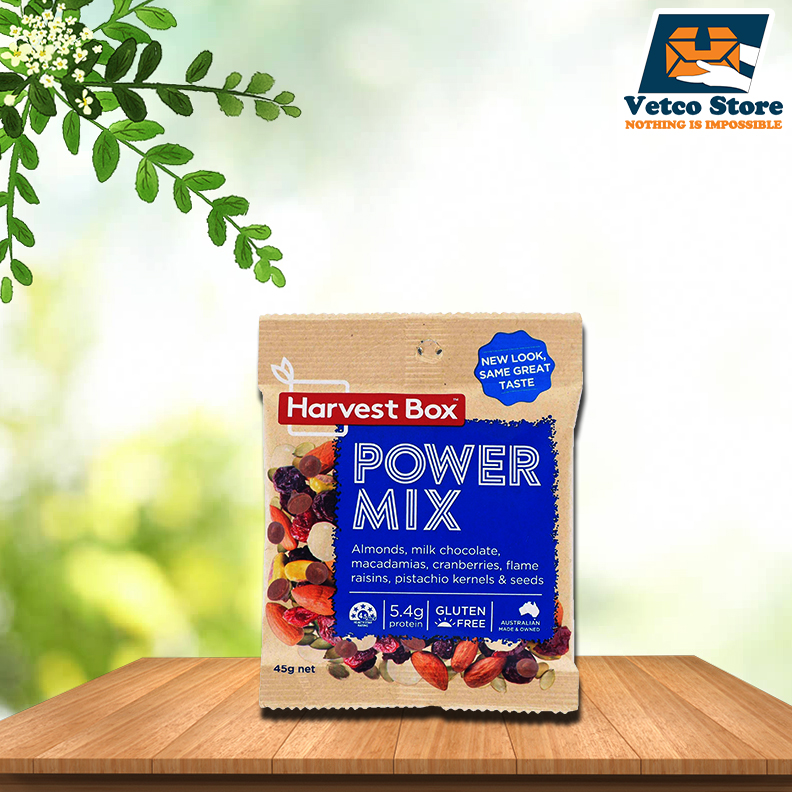 Snack Trail Mix đủ loại hạt Harvest Box 45g