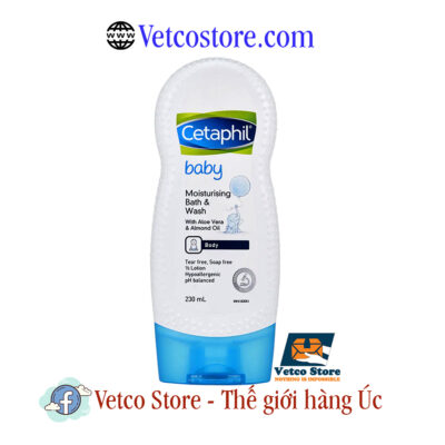 Sữa tắm Cetaphil Moisturizing Bath and Wash baby 230ml 2