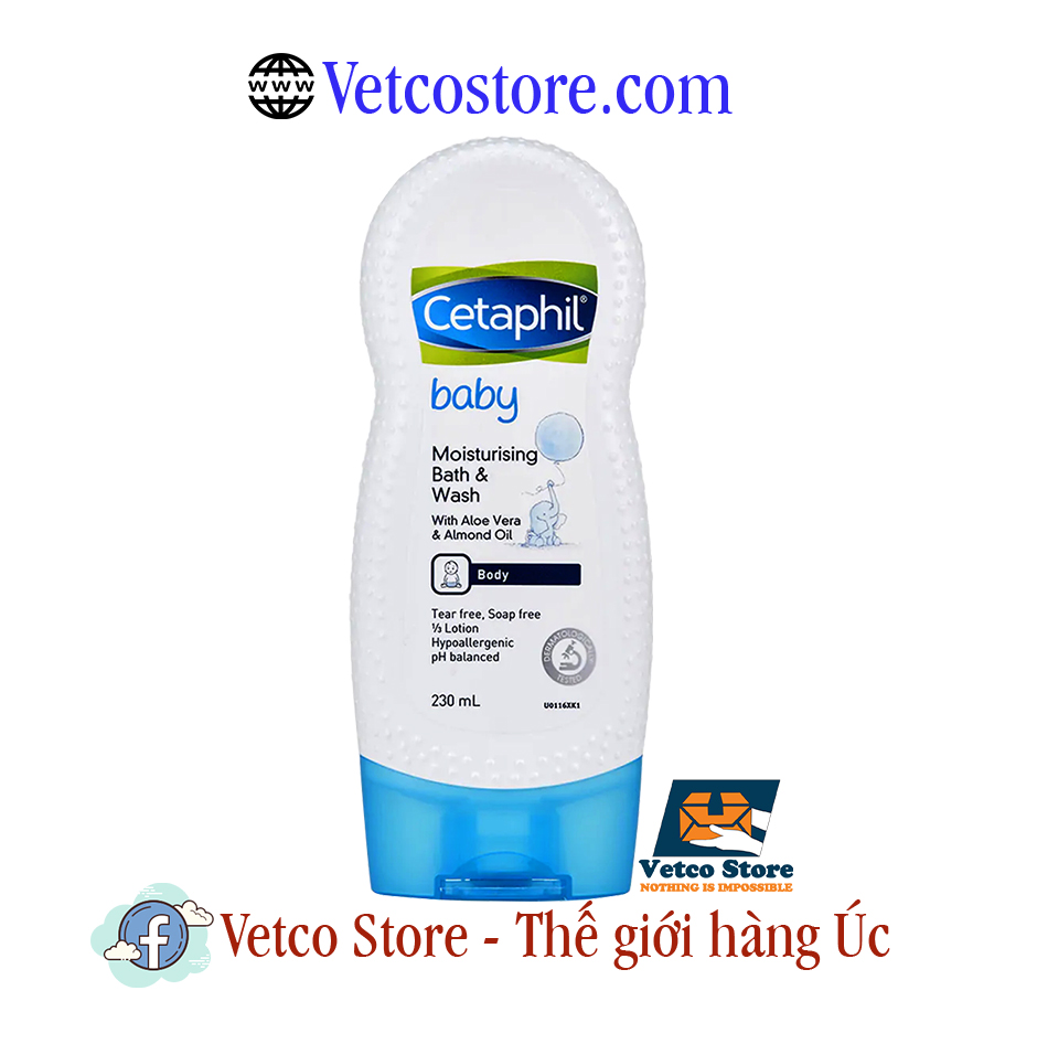 Sữa tắm Cetaphil Moisturizing Bath and Wash baby 230ml 2