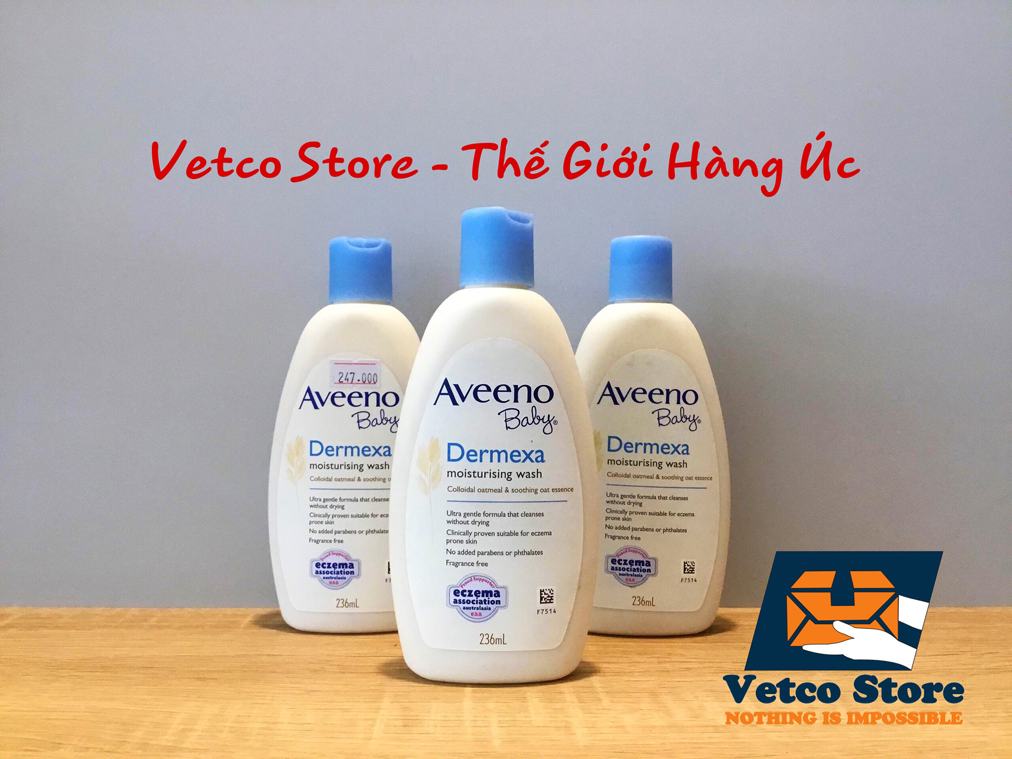 Sữa tắm dưỡng ẩm trị chàm cho bé Aveeno Baby Moisturizer Wash 236ml 3